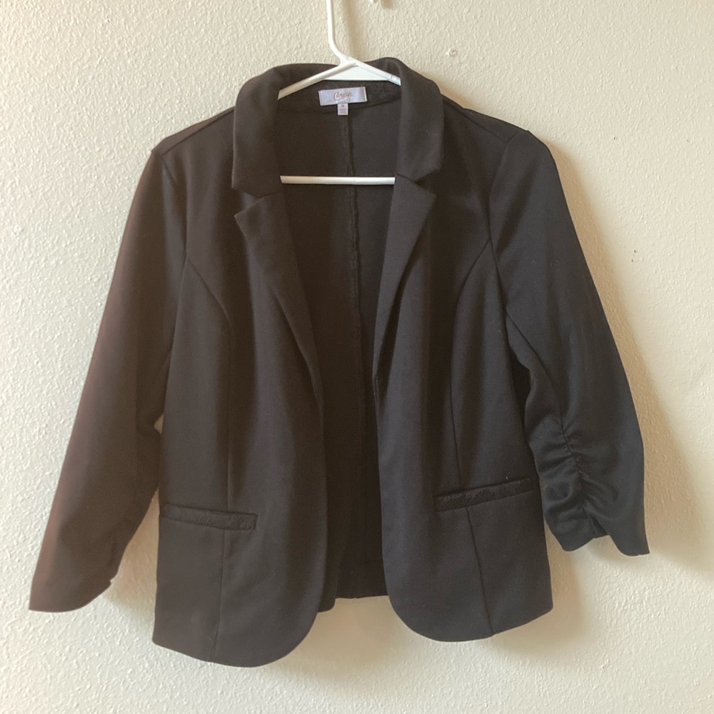 Candie’s 3/4 Sleeve Fitted Blazer